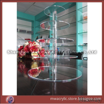 5 Tier Clear Table Plexiglass Food Pastry Stand Holder